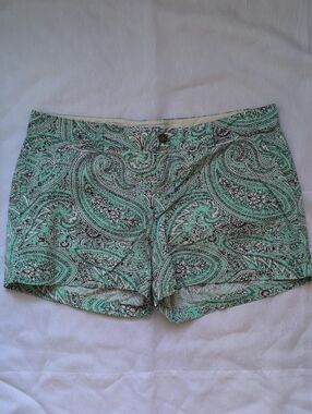 Old Navy Mint Paisley Print Shorts
